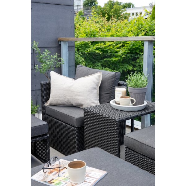 Quad loungegrupp - Svart