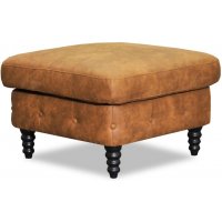 Ashford chesterfield fotpall - Cognac ecoläder Ashford chesterfield fotpall - Cognac ecoläder