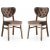 Lot de 2 chaises de salle  manger Elma - Marron