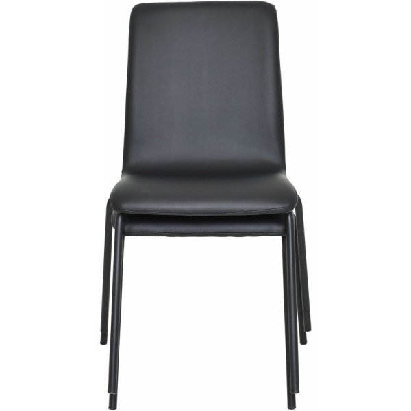 Chaise Isak - Cuir artificiel noir Chaise Isak - Cuir artificiel noir