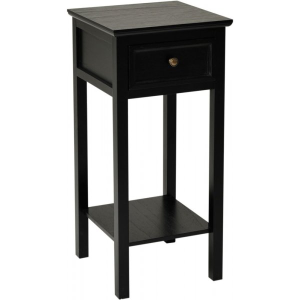 Sngbord 75 cm hgt antiksvart - Holmby + Mbeltassar