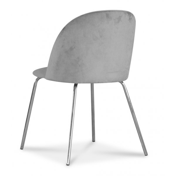 Giovani velvet stol - Gr�/Krom