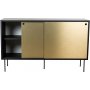 Volume sideboard 132 cm - Svart/mssing