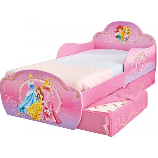 Disney Princess barnsng med frvaring - 70x140 cm