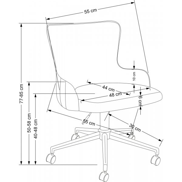 Chaise de bureau Timoteo en vert foncé Chaise de bureau Timoteo en vert foncé
