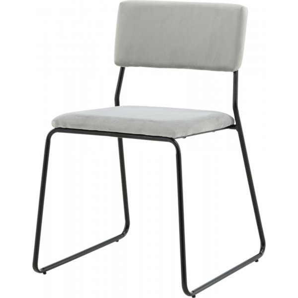 Chaise Frequency - Velours gris clair Chaise Frequency - Velours gris clair