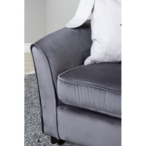 Måna barnsoffa - Grå sammet Måna barnsoffa - Grå sammet
