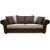 Delux 3-sits soffa med kuvertkuddar - Brun/Beige/Vintage + Mbelvrdskit fr textilier