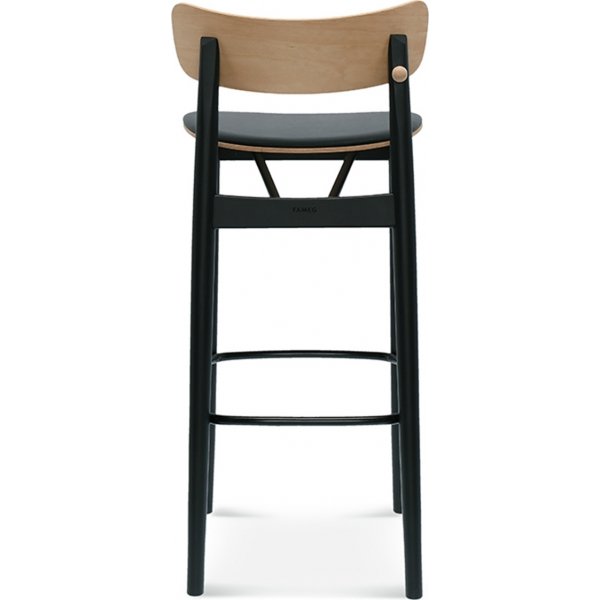 Tabouret de bar Nopp avec assise rembourre - Couleur optionnelle du cadre et du rembourrage