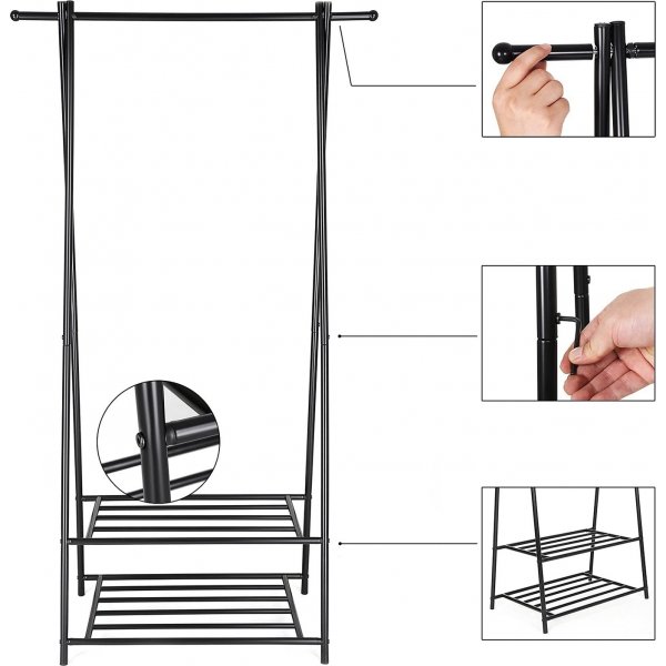 Jeeves Kledingrek - Zwart