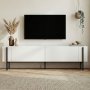 TV-b�nk Nemming 180 cm - Vit/svart