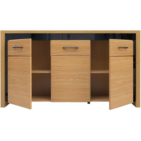 Manilla sideboard - Ek/svart