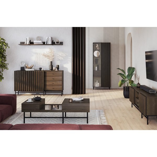 Piemonte wandplank - Portland essen/zwart Piemonte wandplank - Portland essen/zwart