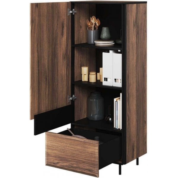 Armoire Borga - Chêne Catania/noir Armoire Borga - Chêne Catania/noir