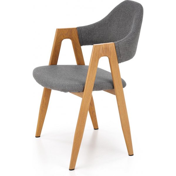 Chaise de salle  manger Kamilla - Gris + Pieds de meubles