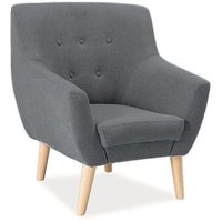 Fåtölj Aliana - Grå / Bok Fåtölj Aliana - Grå / Bok