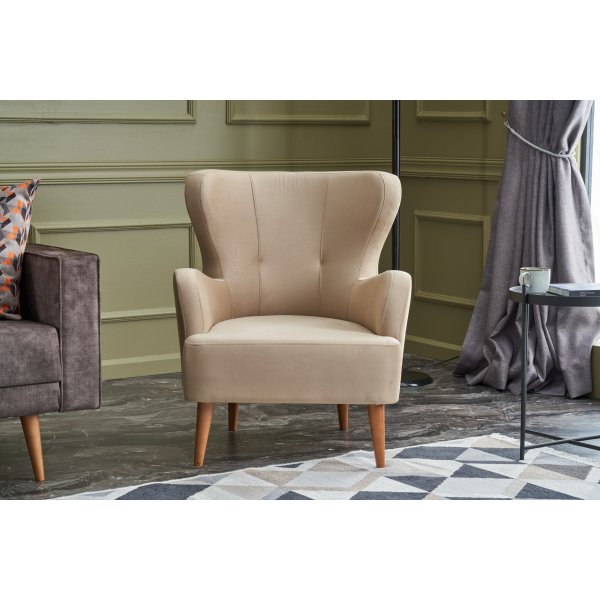 Fauteuil Karina - Blanc crème Fauteuil Karina - Blanc crème
