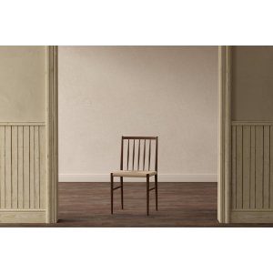 Matstol Enes i mocca med beige rep