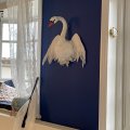 Kundbild Väggdekoration Svan 85x60cm - Vit