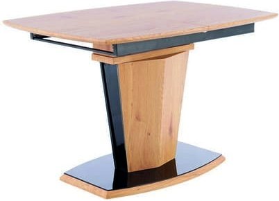 Table  manger Houston 120-160 cm - Chne/noir