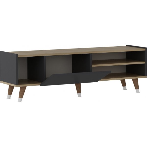 Crassia TV-bänk - Safir ek/antracit Crassia TV-bänk - Safir ek/antracit