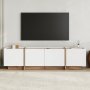 TV-b�nk Lorensa 180 cm - Vit/Atlantic Pine