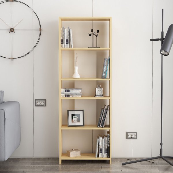 Dio bokhylla - Ek/vit Dio bokhylla - Ek/vit