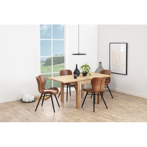 Chaise de salle  manger Batilda - PU marron