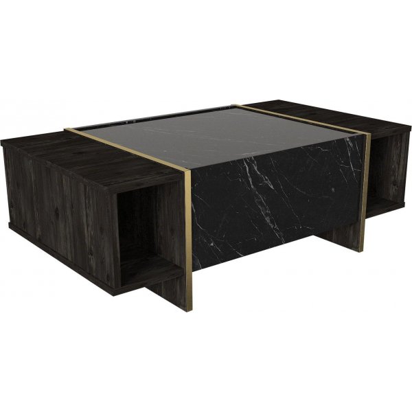 Table basse Veyron 103,8 x 60 cm - Noir/or
