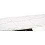 Vincenzo eettafel 160-200 x 90 cm - Wit marmer/zwart/goud