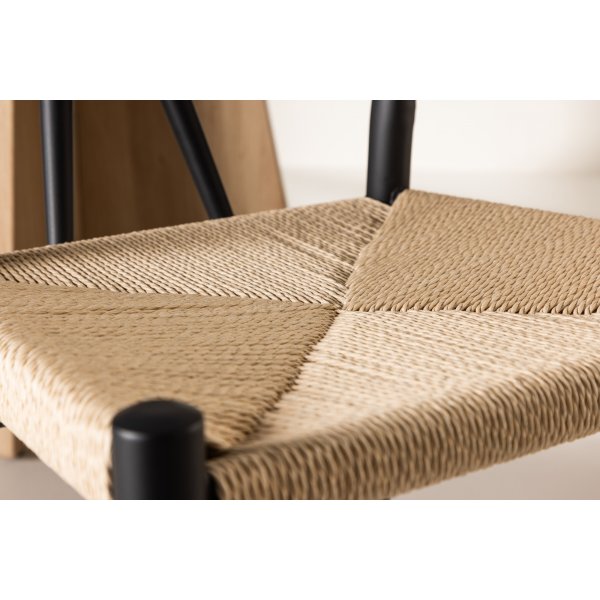 Chaise de salle à manger Alfons - Beige/noir Chaise de salle à manger Alfons - Beige/noir