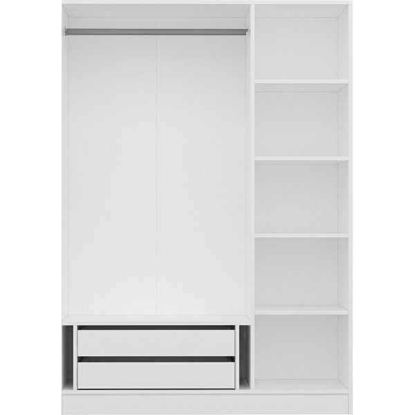 Armoire Cikani 135x52x210 cm - Blanc Armoire Cikani 135x52x210 cm - Blanc
