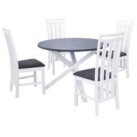 Skagen matgrupp - Bord inklusive 4 st stolar - Vit/Brun Skagen matgrupp - Bord inklusive 4 st stolar - Vit/Brun
