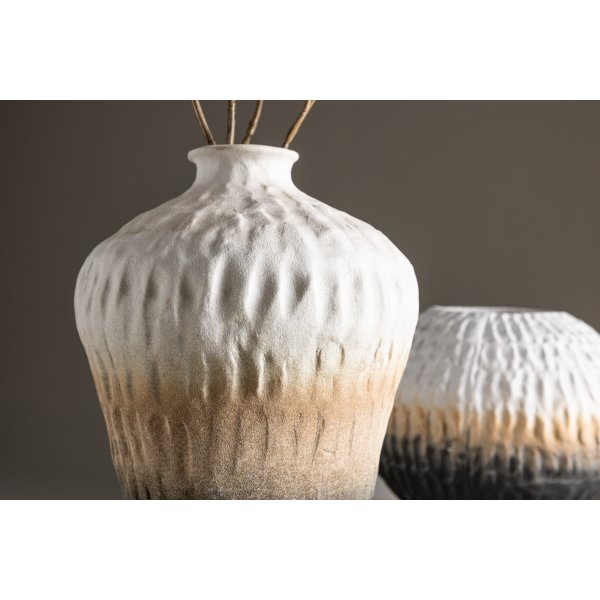 Vase Pane 16 x 29 cm - Beige/Gris/Blanc Vase Pane 16 x 29 cm - Beige/Gris/Blanc