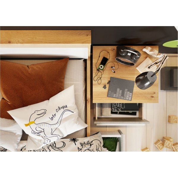 Plano nachtkastje - Nash eiken/grijs