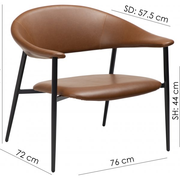 Rover loungestol - Svart PU