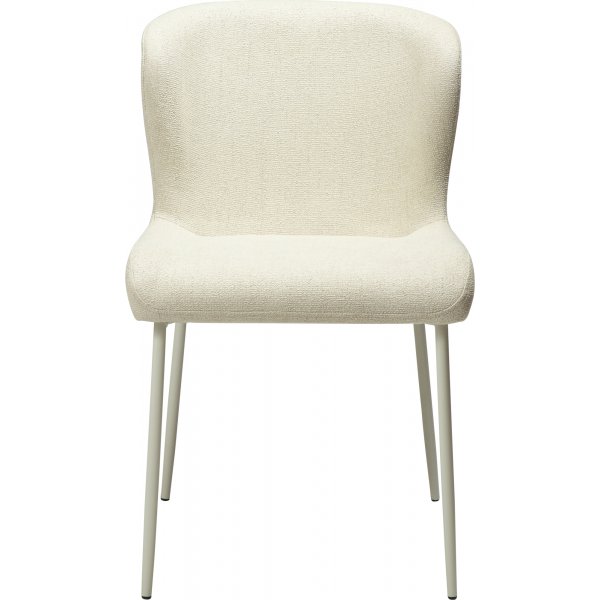 Chaise de salle à manger Glam - Boucle blanche/blanc Chaise de salle à manger Glam - Boucle blanche/blanc