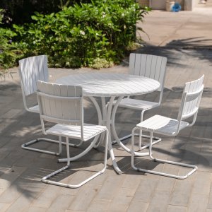 Holmsund matgrupp bord med 4 st stolar - Vit Holmsund matgrupp bord med 4 st stolar - Vit