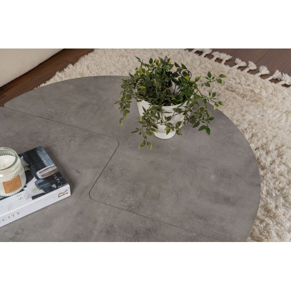 Moira soffbord Ø90 cm - Betonggrå Moira soffbord Ø90 cm - Betonggrå