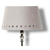 Velvet lampskärm med nitar 25 cm - Beige / krom Velvet lampskärm med nitar 25 cm - Beige / krom