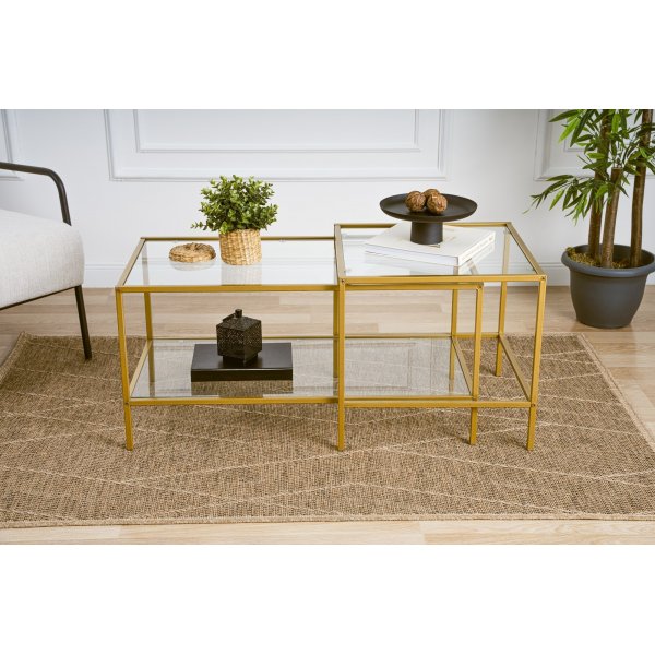Sevay soffbord-set - Guld Sevay soffbord-set - Guld