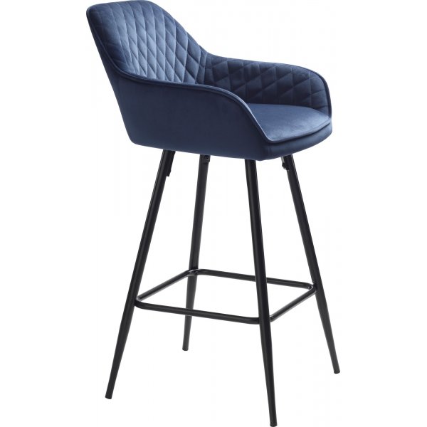 Carina barstol i bl sammet sitthjd 67 cm