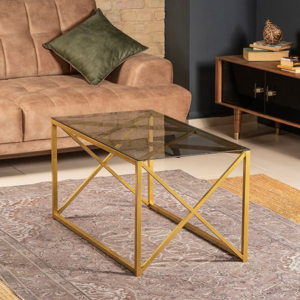 Geiser soffbord 120 x 50 cm - Guld Geiser soffbord 120 x 50 cm - Guld