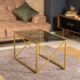 Geiser soffbord 120 x 50 cm - Guld
