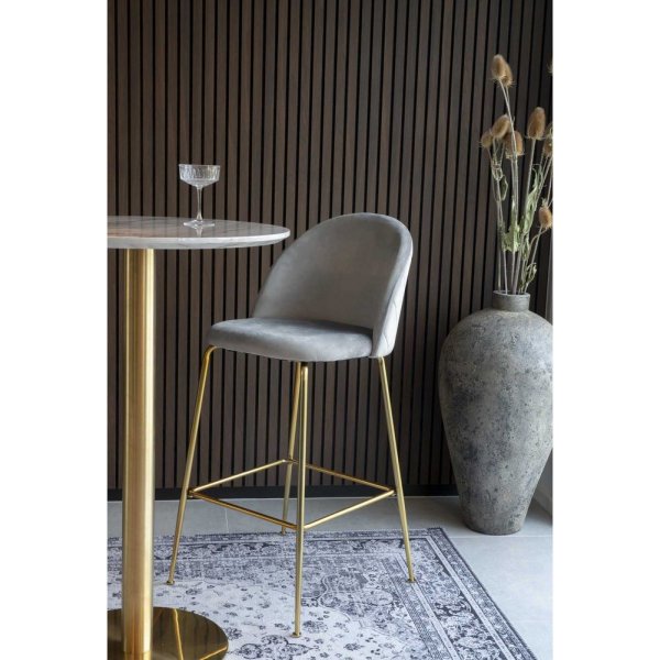 Tabouret de bar avec pieds en laiton
