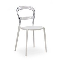 Malexia stol - Transparent/Vit Malexia stol - Transparent/Vit