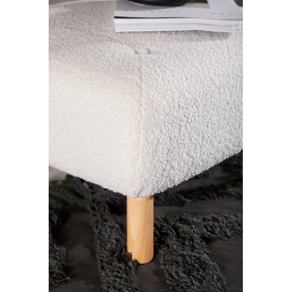 Salina sittpuff - Vit teddy Salina sittpuff - Vit teddy