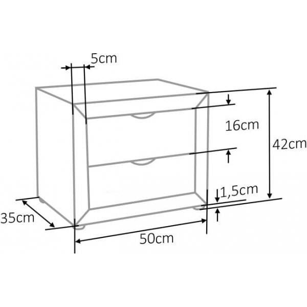 Eton 2 nachtkastjes - Roze fluweel Eton 2 nachtkastjes - Roze fluweel