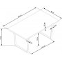 Gentofte matbord 160 cm - Ek/svart