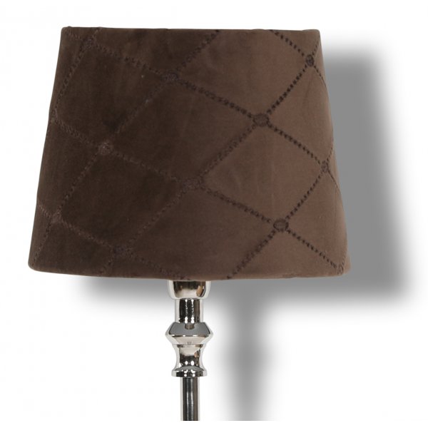 Velvet Diamond lampskrm 20 cm - Brun